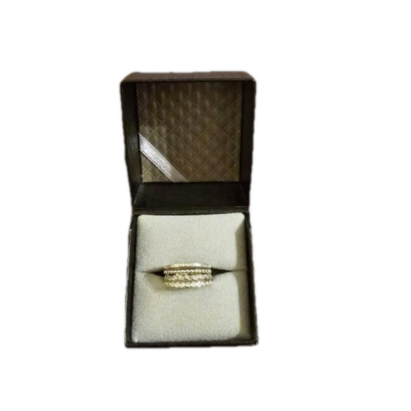 Sterling Silver and Diamond Stack look ring. Size 7. Purchased from Sam's Club. - Picture 2 of 7